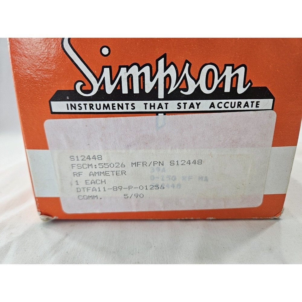 SIMPSON Antenna Impedance Panel Meter NOS In Original Box - Picture 2 of 4